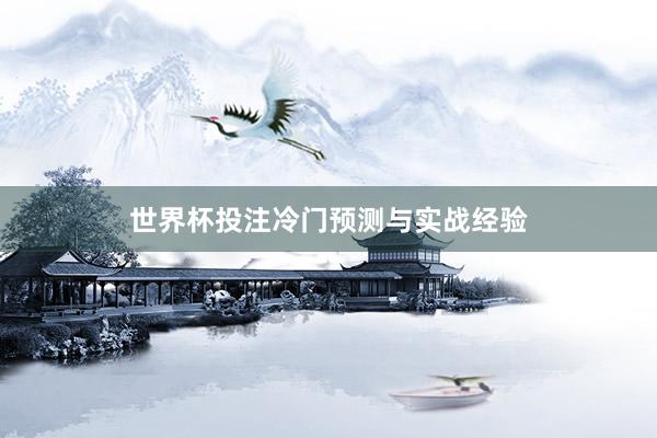 世界杯投注冷门预测与实战经验